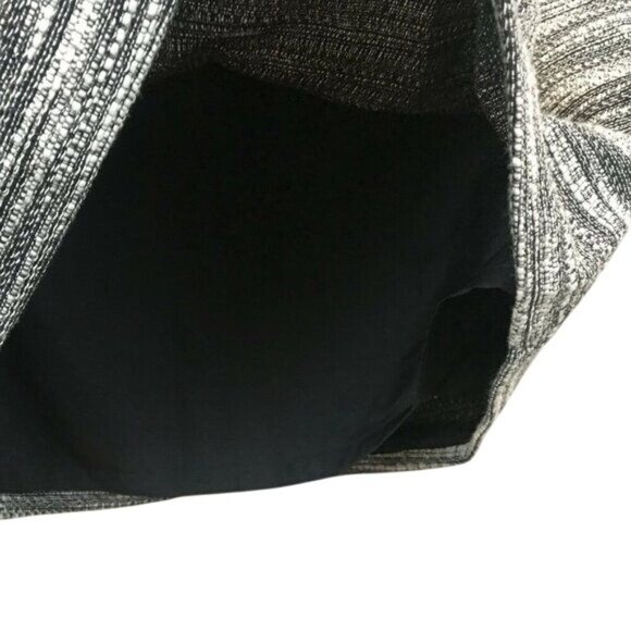 Ann Taylor Loft Black White Textured Petite Mini Skirt Size 10P Career - Picture 6 of 7